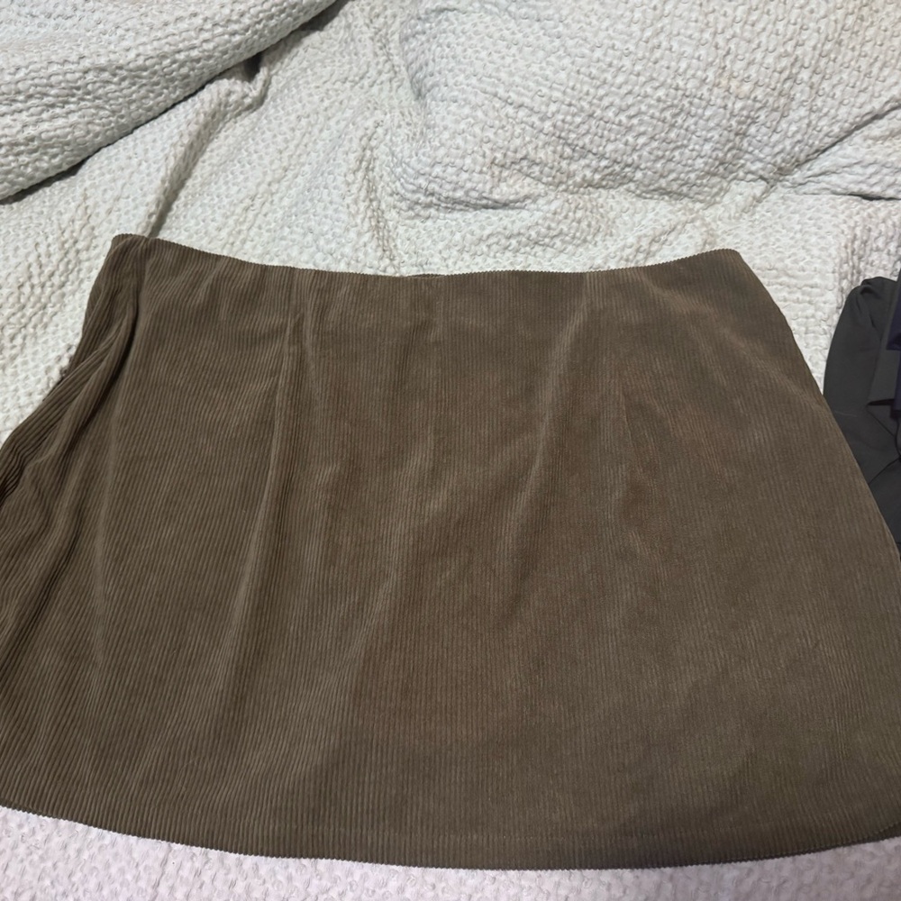 Bamboo Green Halara Corduroy Women's Skirt